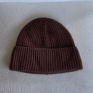 H&M Ribbed Knit Beanie – Reddish Brown OS Unisex Hat